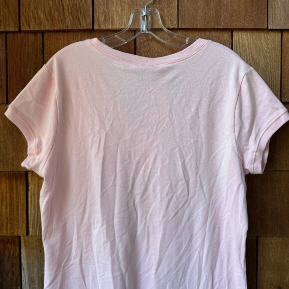 NWT Nike Pink Scoop Neck Short Sleeve Cotton Knit Tee in Women's XXL - Picture 7 of 9